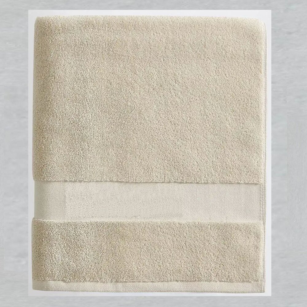 Calvin Klein Beige Bath Towel Measures 30 x 56 inches